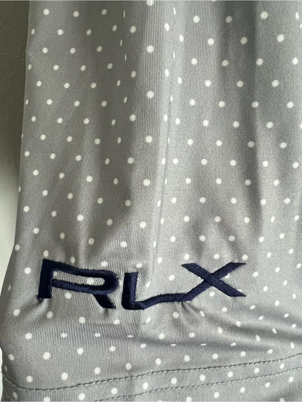Ralph Lauren RLX Golf Polo Shirt Men S Gray Polka Dot Performance Wicking